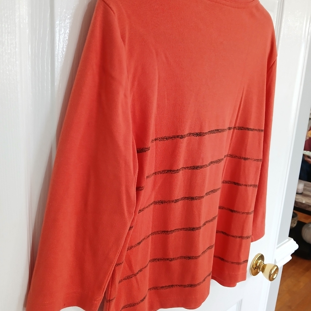 Onque Casuals HALLOWEEN Cats 3/4 Length Sleeve Shirt Witch Fall Size Large - Picture 5 of 5